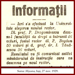 Sectiunea 6: Petru Bogdan şi Universitatea