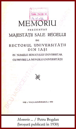 Sectiunea 6: Petru Bogdan şi Universitatea