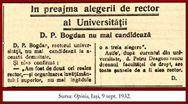 Sectiunea 6: Petru Bogdan şi Universitatea